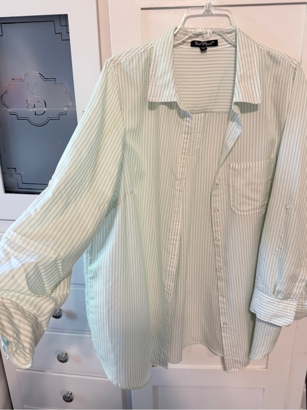 Velvet Heart Mint and White Striped Top - Picture 4 of 14